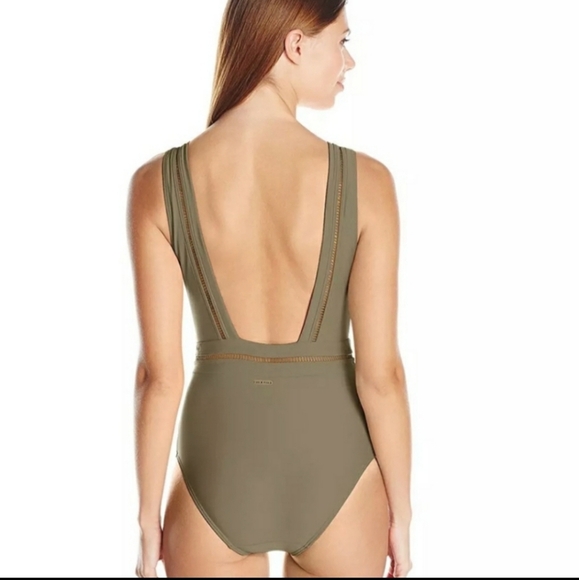 Ted Baker Starza Pointell Plunge One Piece TB Size 4 US Size 10 - Picture 5 of 9